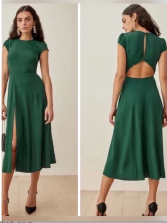 Reformation Dresses & Skirts - REFORMATION Gavin Cap-Sleeve Midi Dress w/ Cutout Back EUC/sz 4